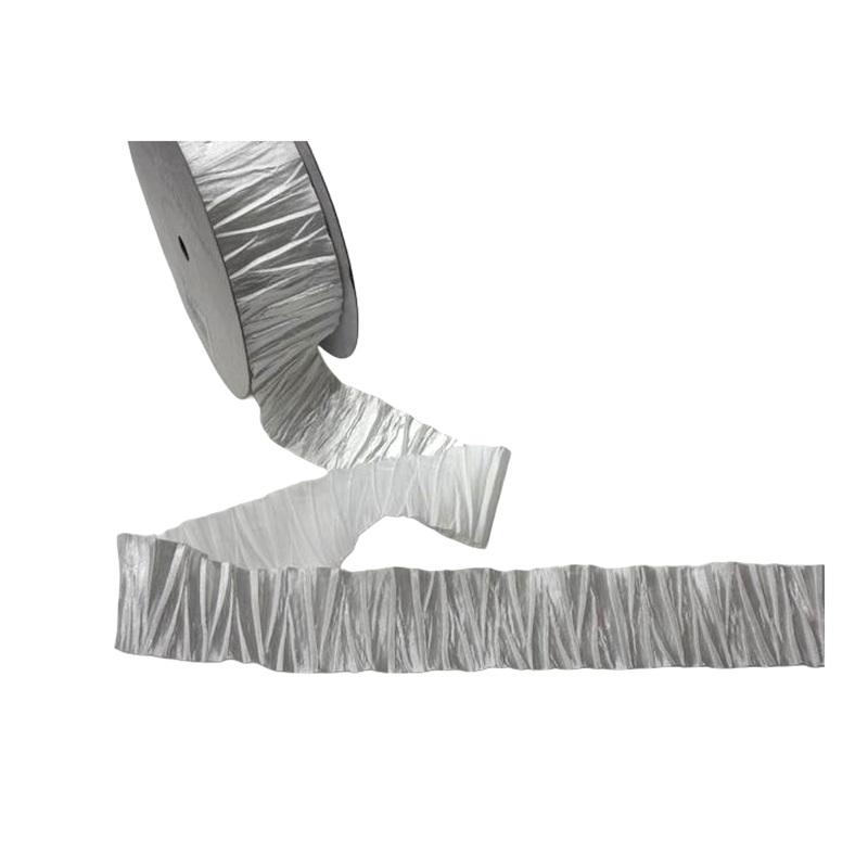Crinkle Satin Ribbon – White (40mm)