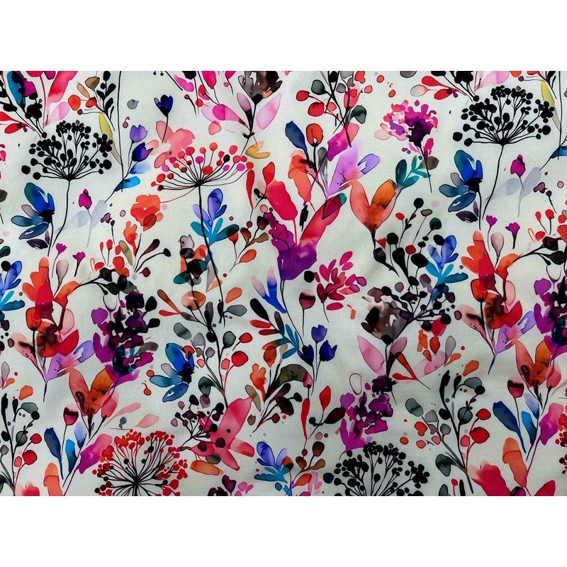 Florinio – Printed Peachskin Fabric Cream