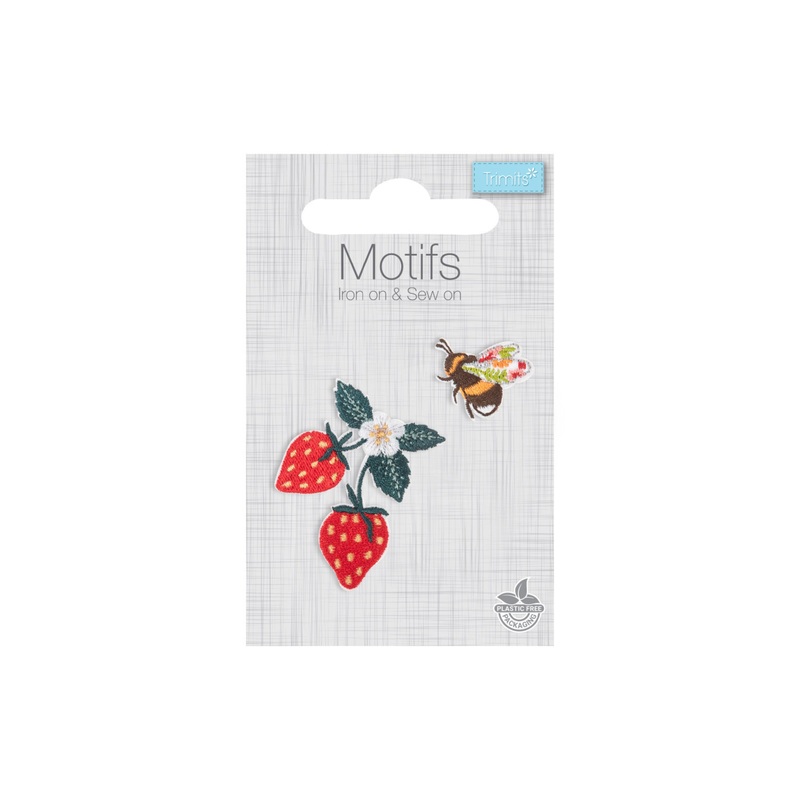 Iron -On & Sew-On Motif Patch – Strawberry