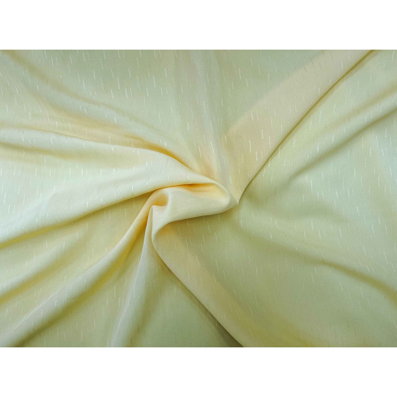 Plain Crepe Jacquard Fabric Yellow