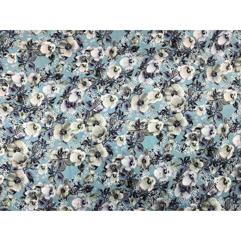 Printed Silky Satin Fabric – All Floral Apricot