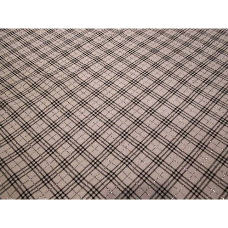 Check Glitter – Cotton Jersey Print Pink