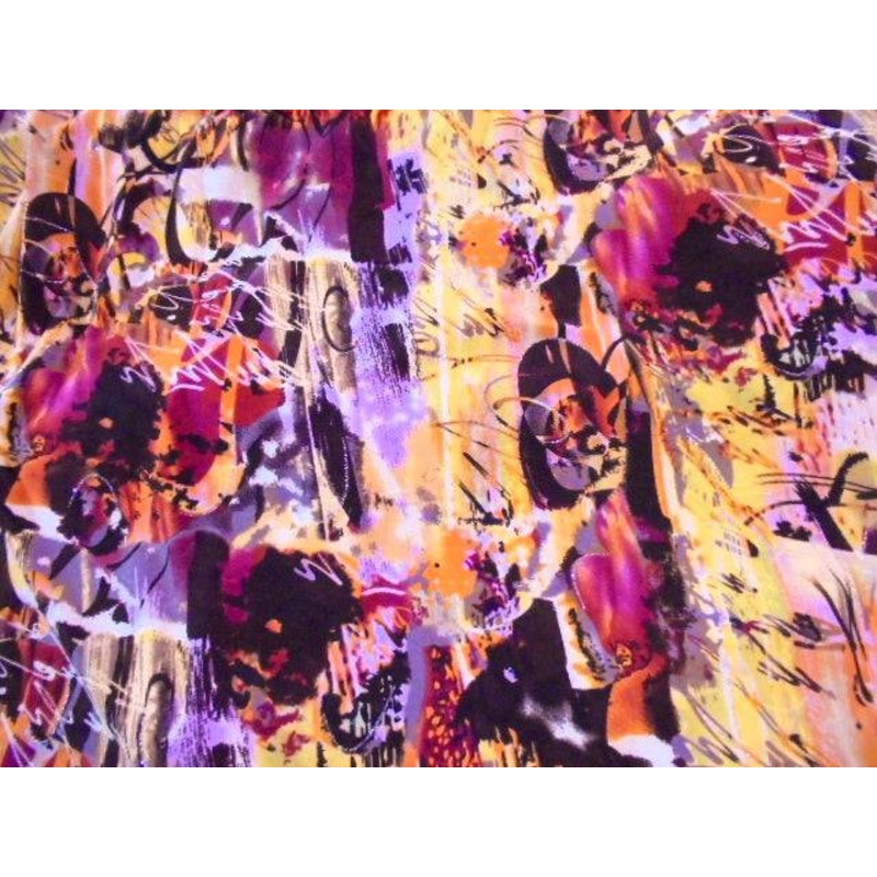 Colourful Psychedelic Wall Art – Printed Jersey Fuchsia