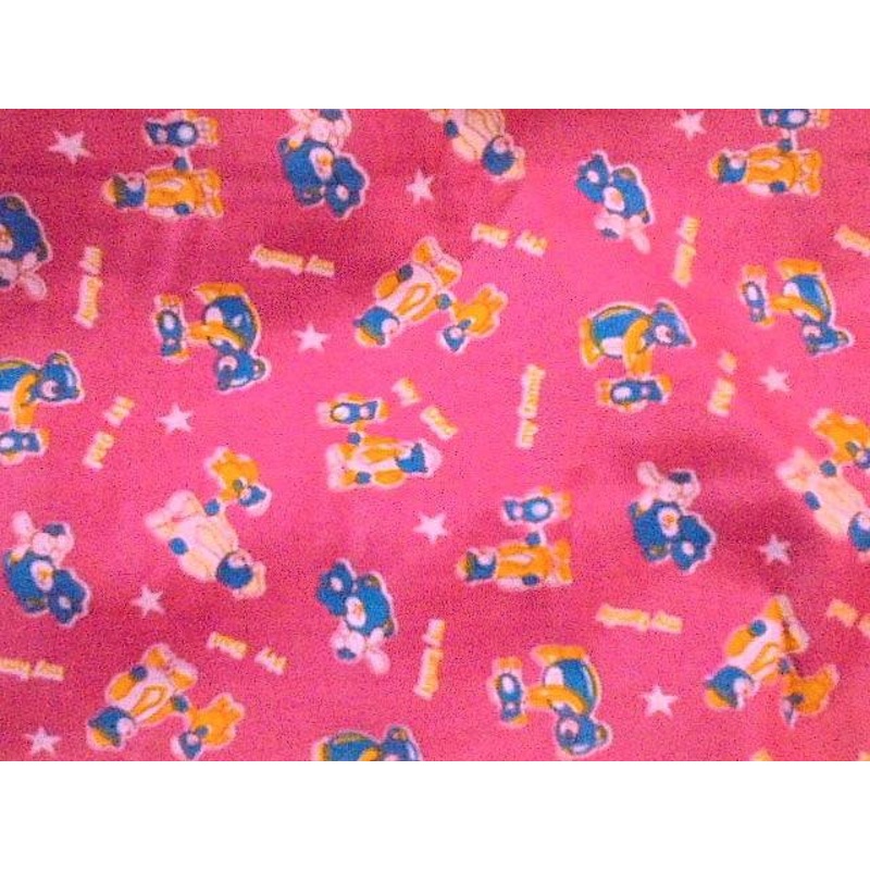 Family Love Bears- Poly/Cotton Print Pink