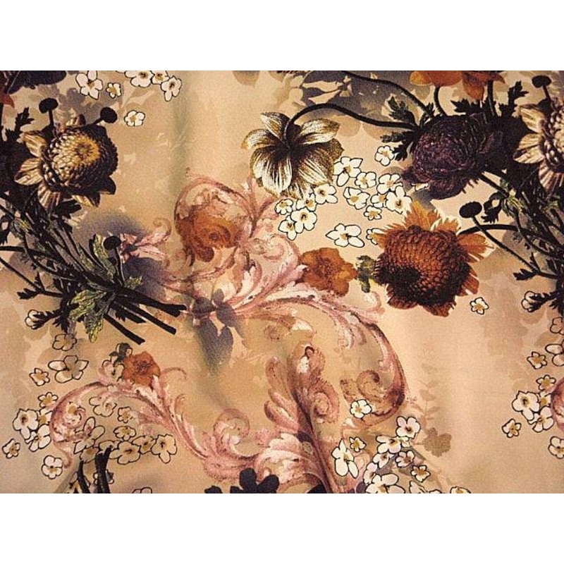 Floral Motif – Printed Crepe Green