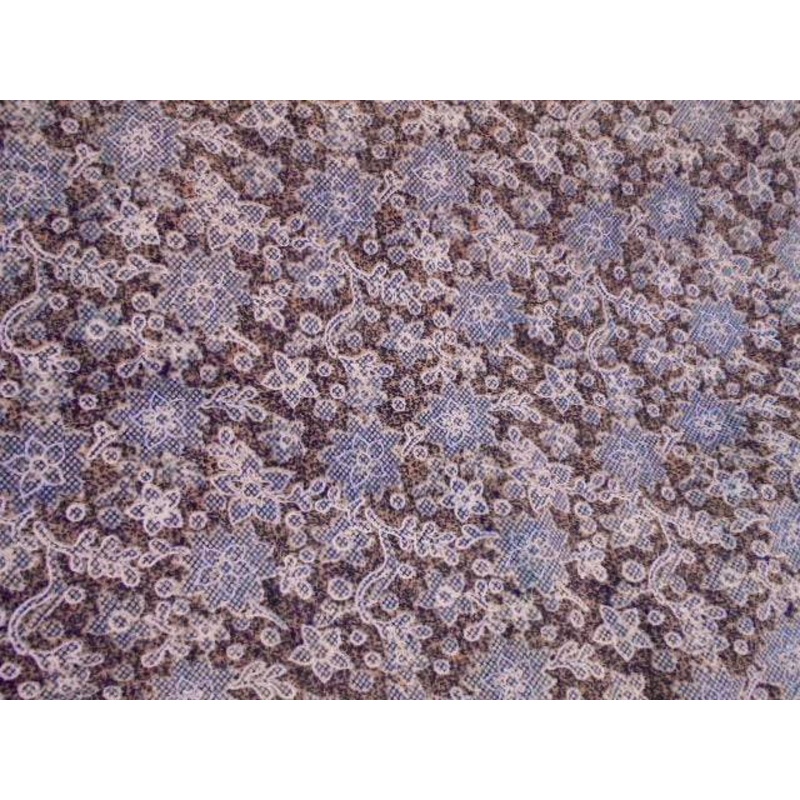 Grey Floral – Printed Crepe Grey