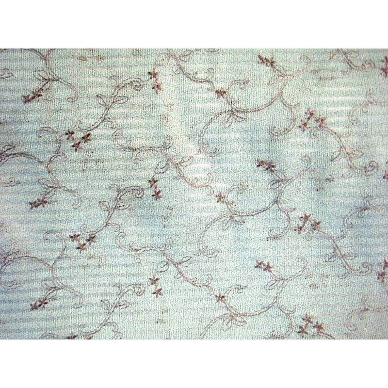 Entwined Floral – Embroidered Knit Aqua