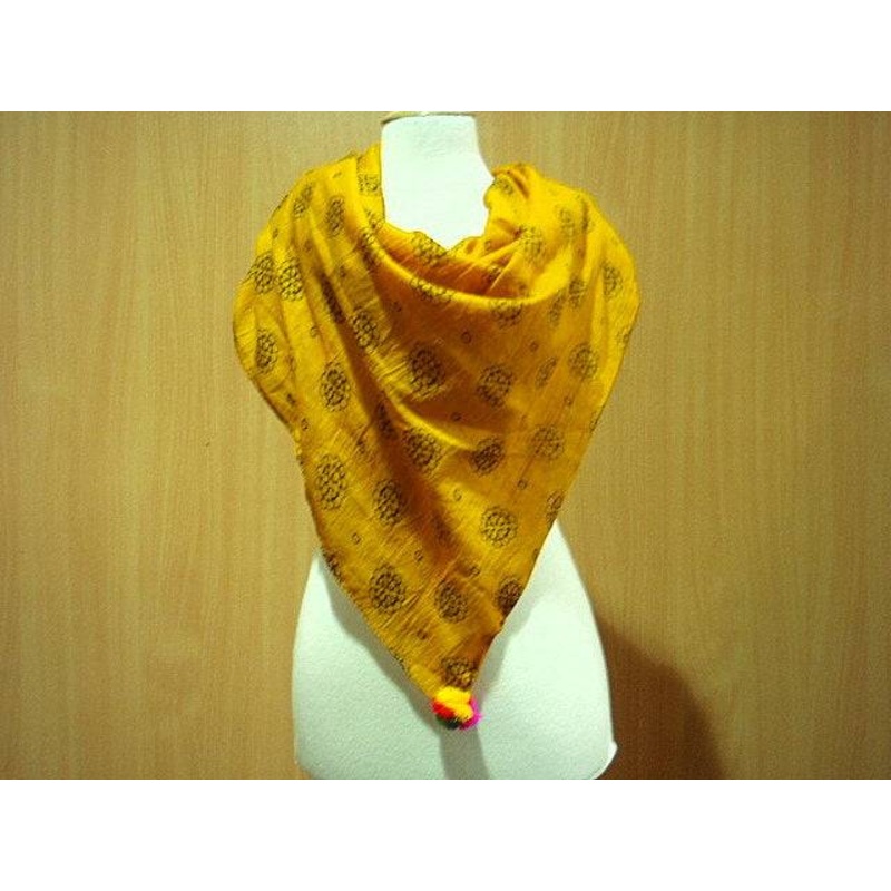 Sunflower – Printed Poly Cotton Blend Scarf Royal