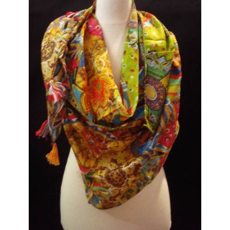 Tropic – Printed Poly Cotton Blend Scarf