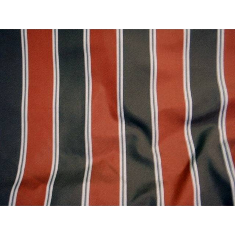 Wide Striped Crepe Fabric Russet