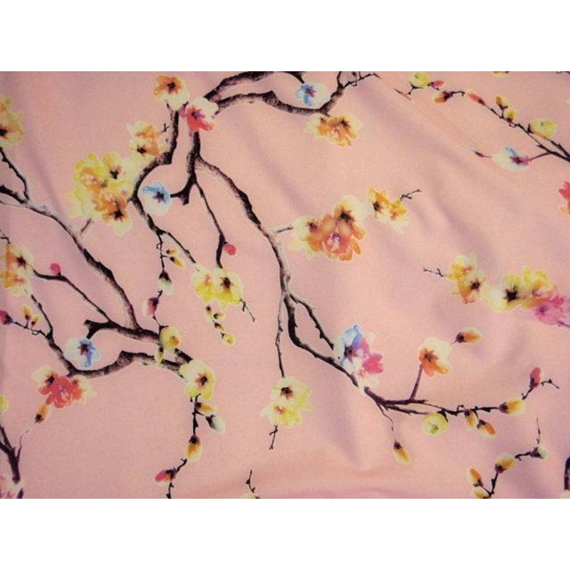 Oriental Flowers – Summer Crepe Ivory