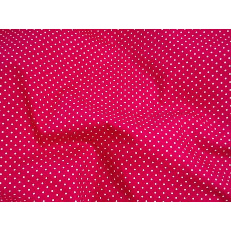 Pin Head Polka Dot – Cotton Poplin Patchwork Cerise