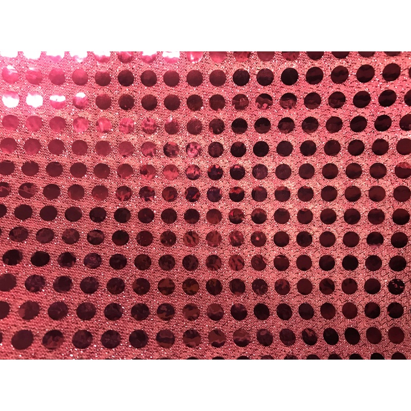 Pink 6mm Round Sequin – 1 Metre Remnant Pink