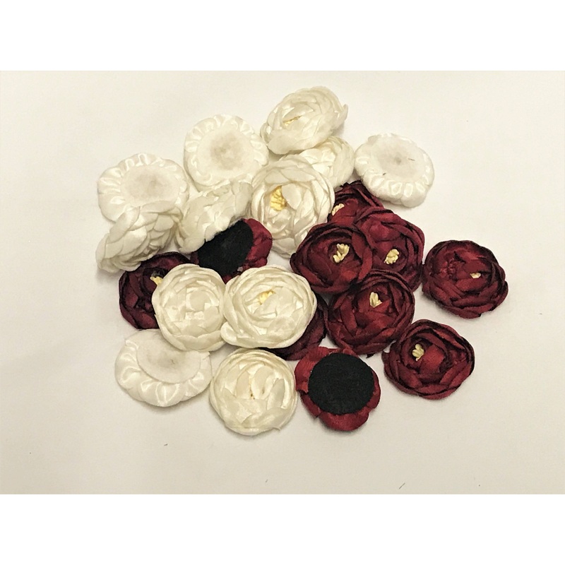 Ribbon Rose Motif – Decorative 35mm Ivory