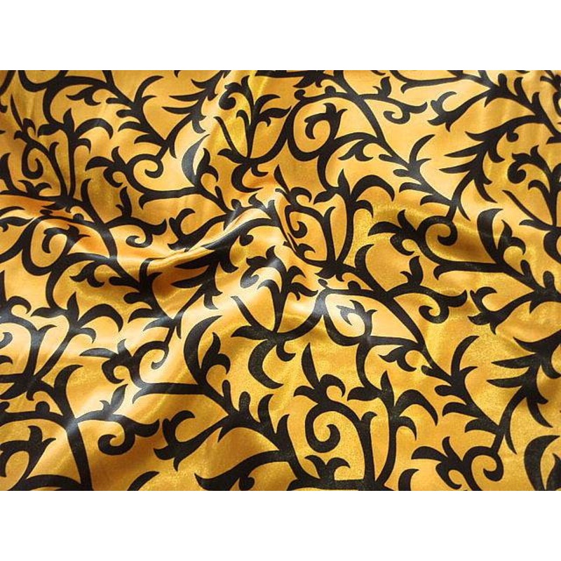Scroll- Satin Print Gold