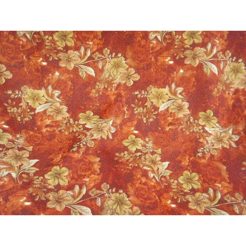 Diagonal Flower – Santana Printed Crepe Russet