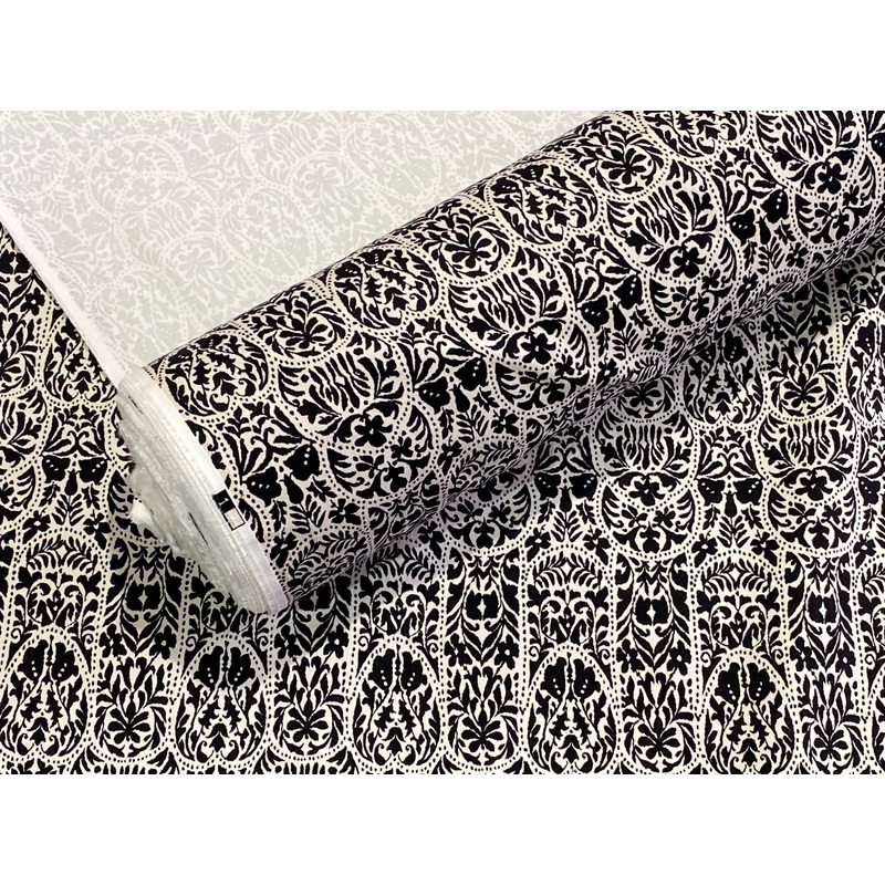 Hearty Flower – Stretch Cotton Black