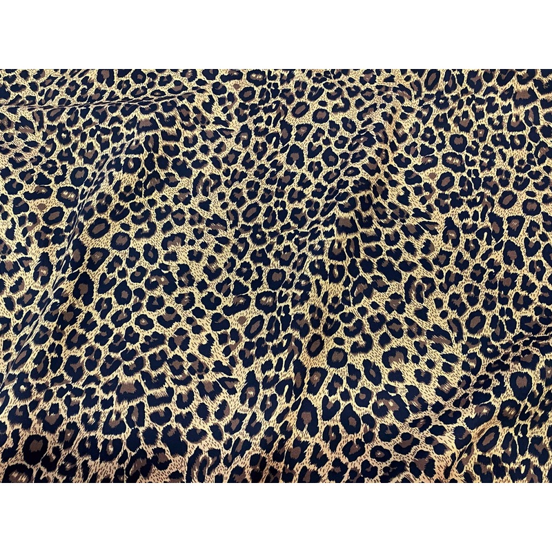 Leopard- Cotton Poplin Patchwork Brown