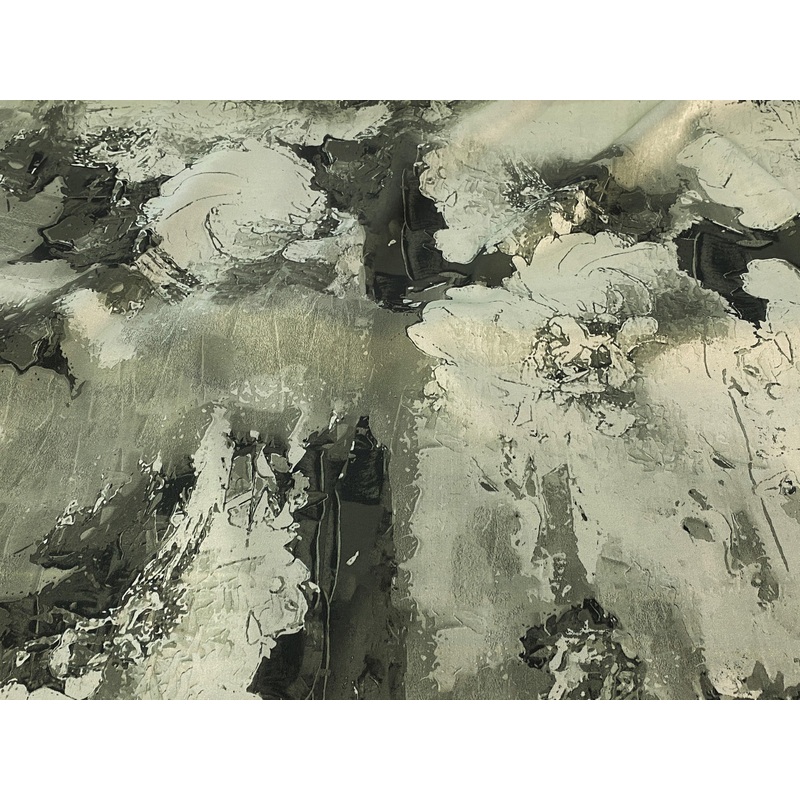 Sketched Floral Batik – CVC Fabric Pea Green