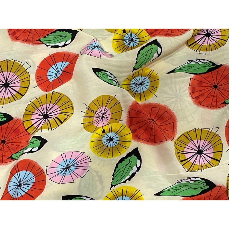 Springtime Flowers Spin – Summer Printed Crepe Lemon