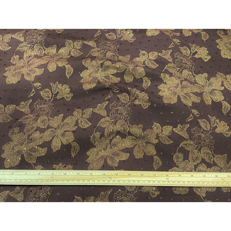 Tufted Etch Cheesecloth – Floral Brown