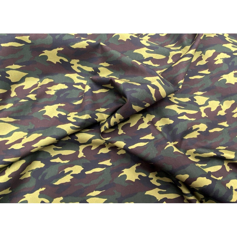 Camouflage – Cotton Poplin Patchwork Khaki/Brown