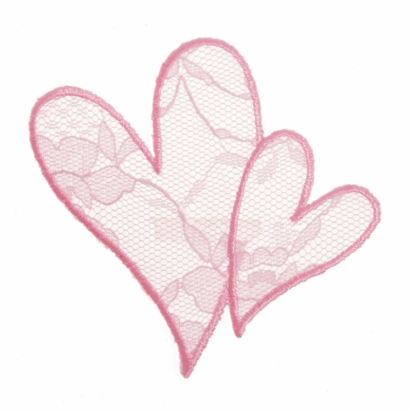 Lace Hearts  – Iron -On & Sew-On Patch Hearts