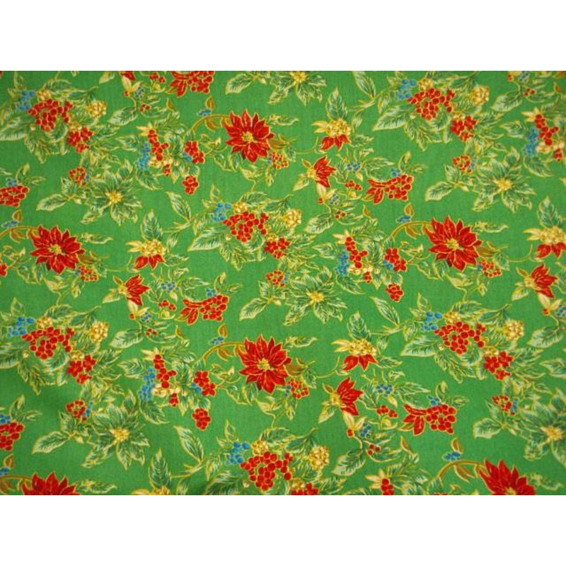 Poinsettia – Cotton Poplin Patchwork Red