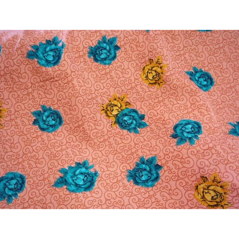 Rose Scroll – Clearance Printed Crepe Peach