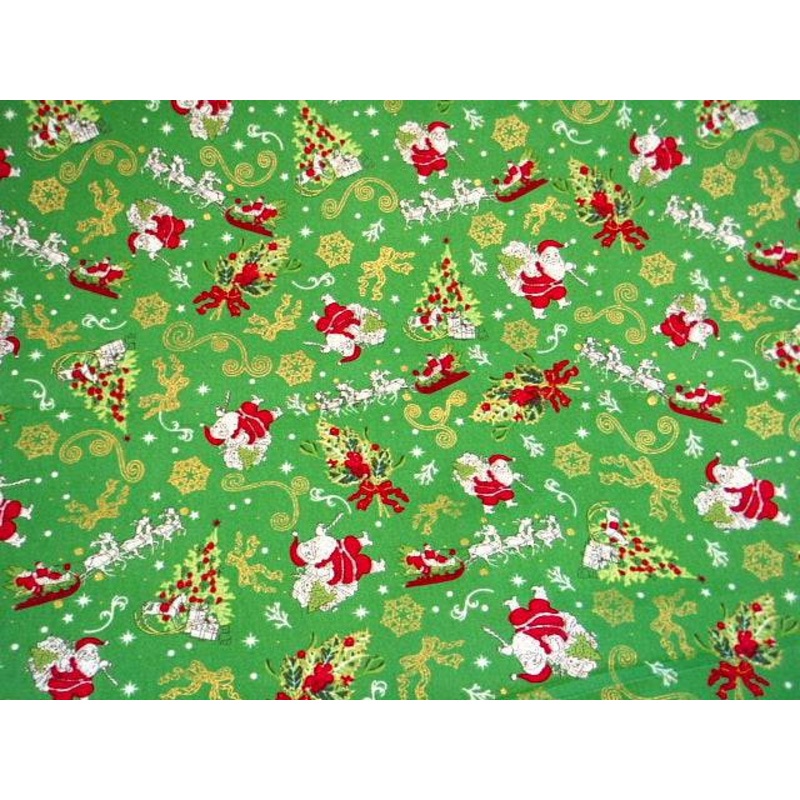 Santas Sack – Cotton Poplin Patchwork Green