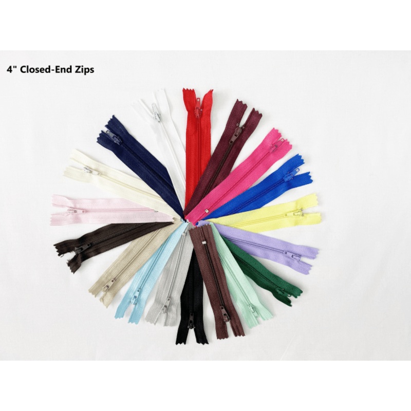 Small Dressmaking Zips – Closed End 4″ Black