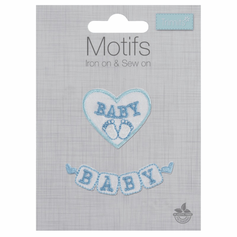 Baby Blocks Blue – Iron -On & Sew-On Patch Baby Blocks