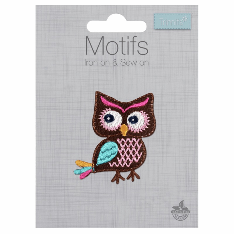 Colourful Owl – Iron -On & Sew-On Patch Colourful Owl