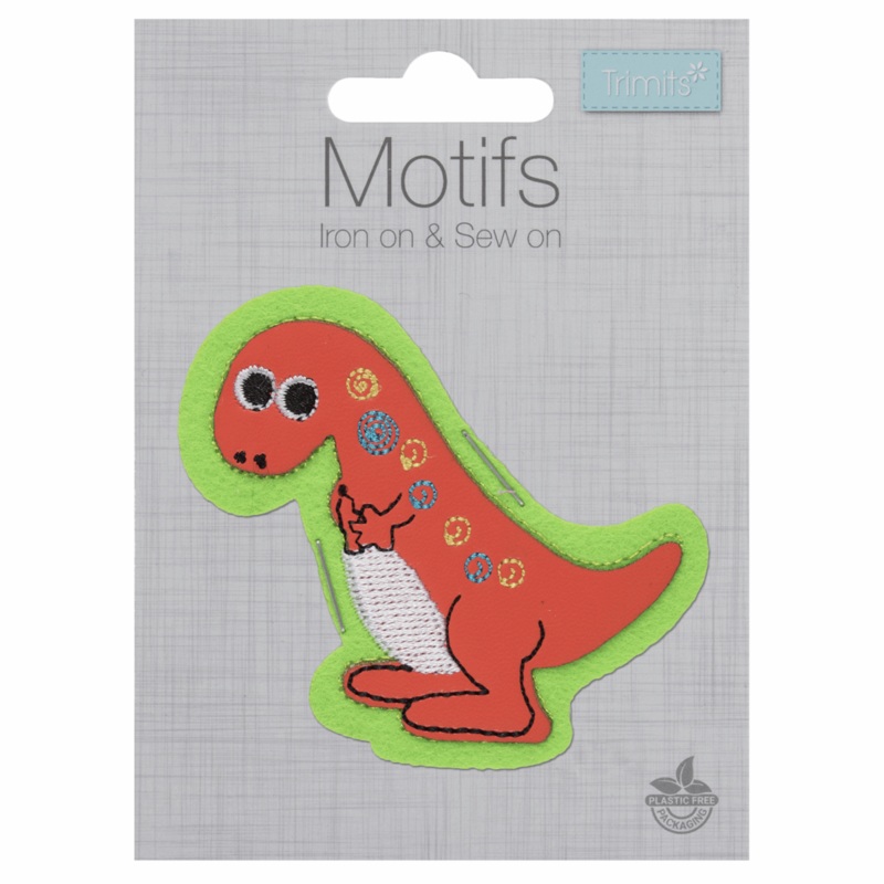 Cute Dinosaur – Iron -On & Sew-On Patch Cute Dino