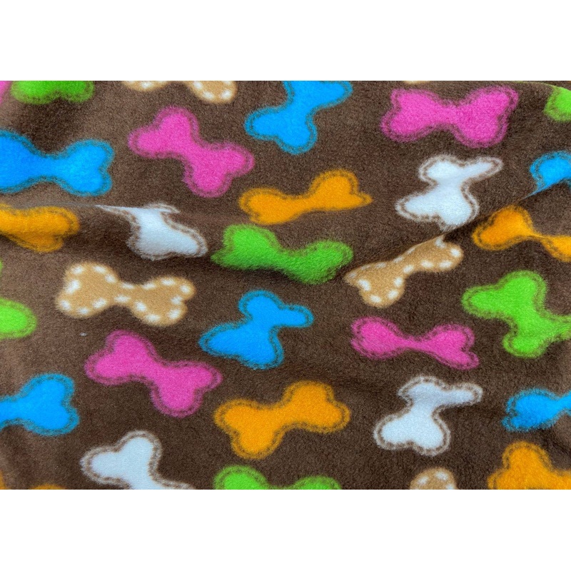Dog Bones Treat – Cute Fleece Print Brown