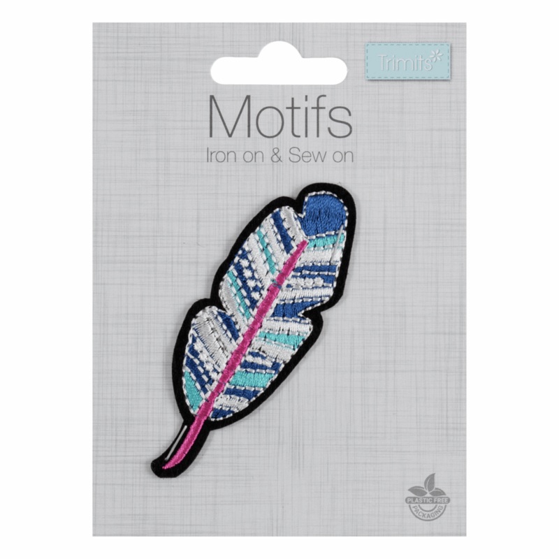 Feather – Iron -On & Sew-On Patch Motif Feather