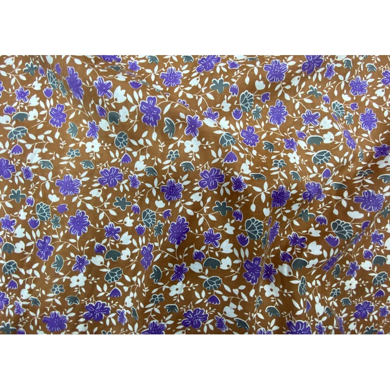 Floral Mix – Poly/Cotton Mustard