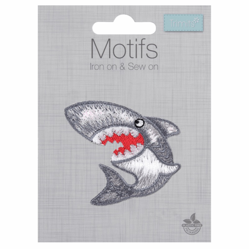 Jaws Shark – Iron -On & Sew-On Patch Shark