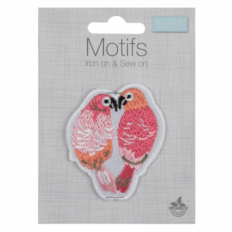 Love Birds – Iron -On & Sew-On Patch Love Birds