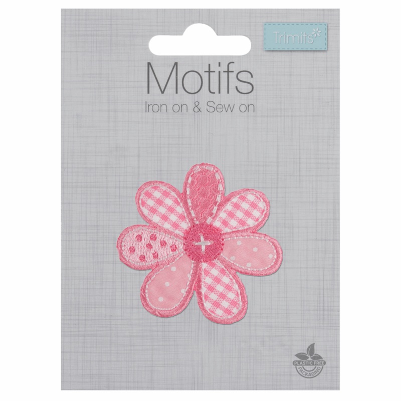 Patchwork Flower – Iron -On & Sew-On Patch Patchwork Flower