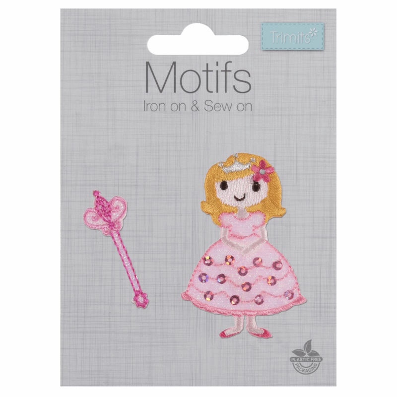 Princess & Wand – Iron -On & Sew-On Patch Princess/Wand