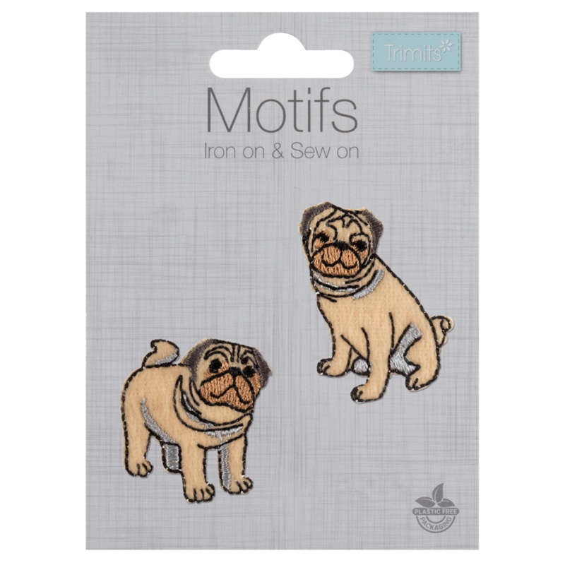Pugs – Iron -On & Sew-On Patch Pugs