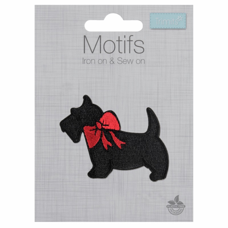Scotty Dog – Iron -On & Sew-On Patch Scotty Dog