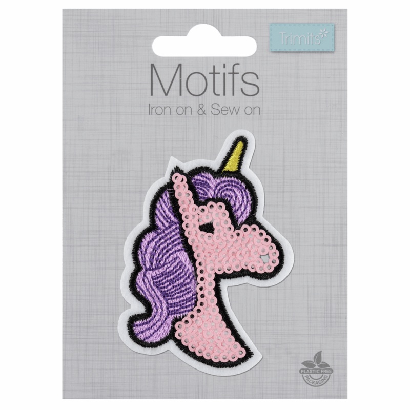 Sequin Unicorn- Iron -On & Sew-On Patch Sequin Unicorn