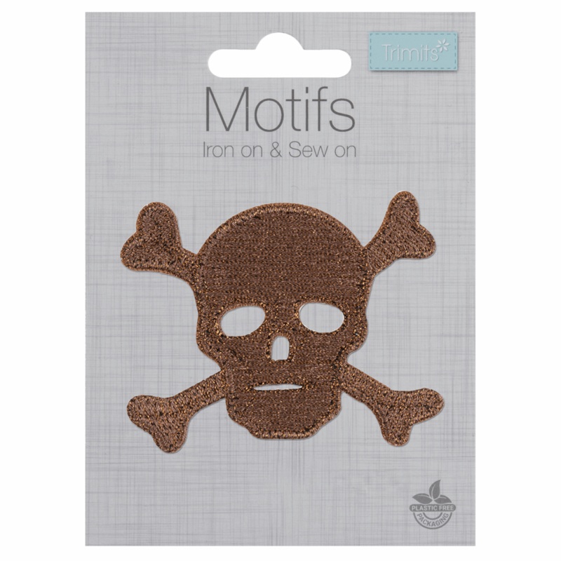 Skull Cross Bones – Iron -On & Sew-On Patch Skull Cross Bones