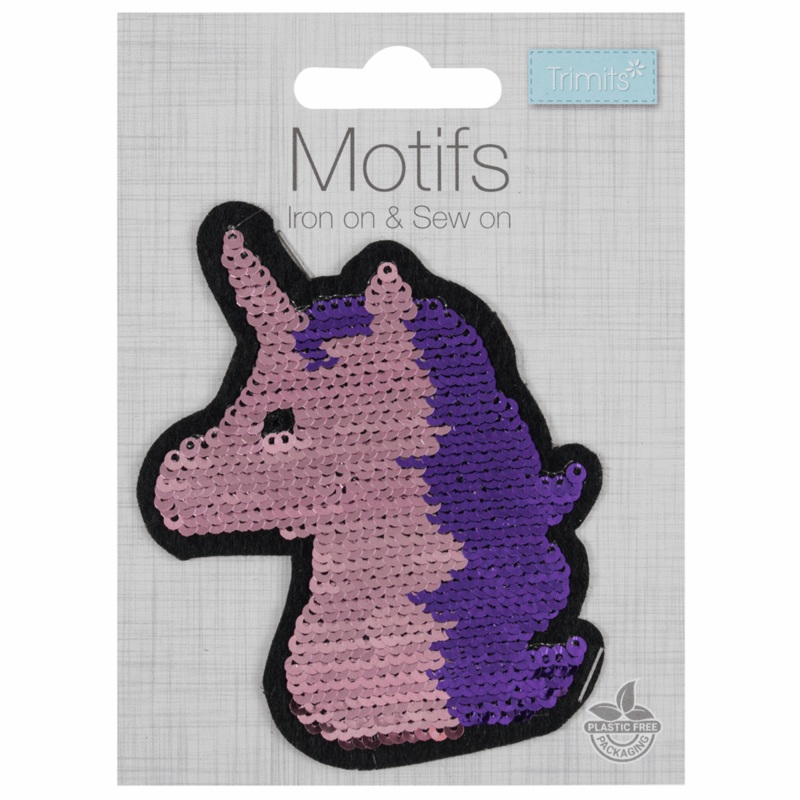 Unicorn Sequin- Iron -On & Sew-On Patch (Flip Sequin Motif) Sequin Llama