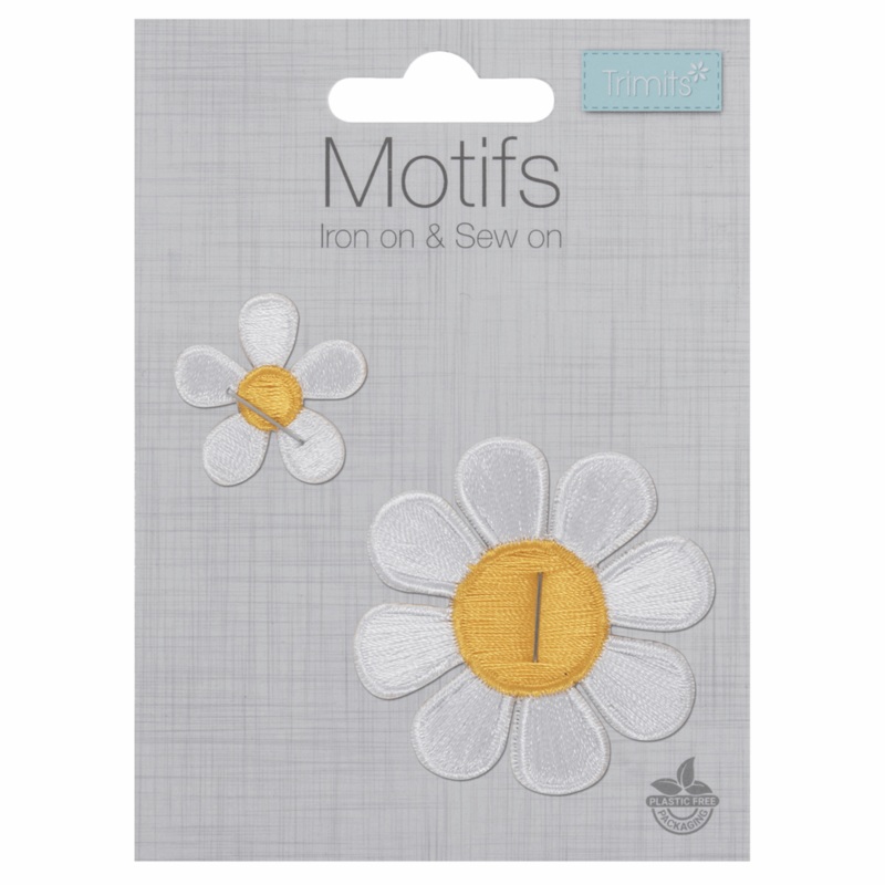 White Daisies  – Iron -On & Sew-On Patch Motifs White Daisies