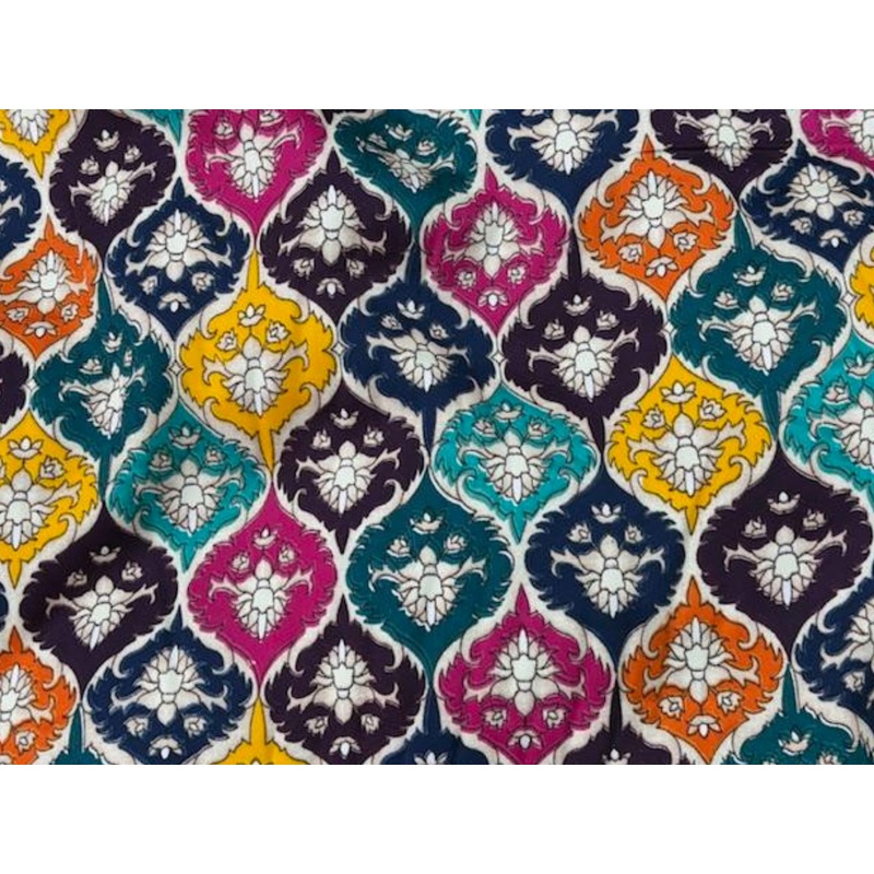 Crest – Printed Crepe Satin Jade