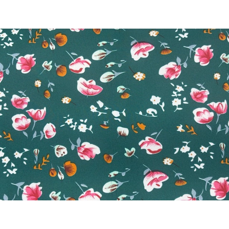 Jade Floral- Printed Crepe Jade