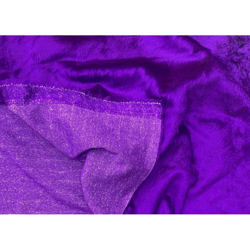 Purple Plain Faux Fur Fabric – 65cms Remnant Purple